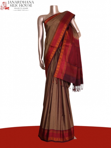 Exclusive Handloom Thread Weave Soft Silk Saree